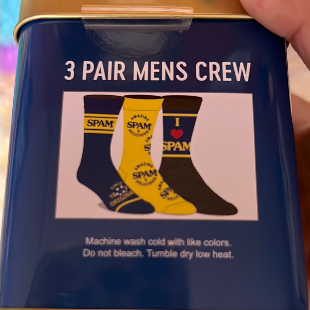 3 Pair Men’s Crew Socks Box